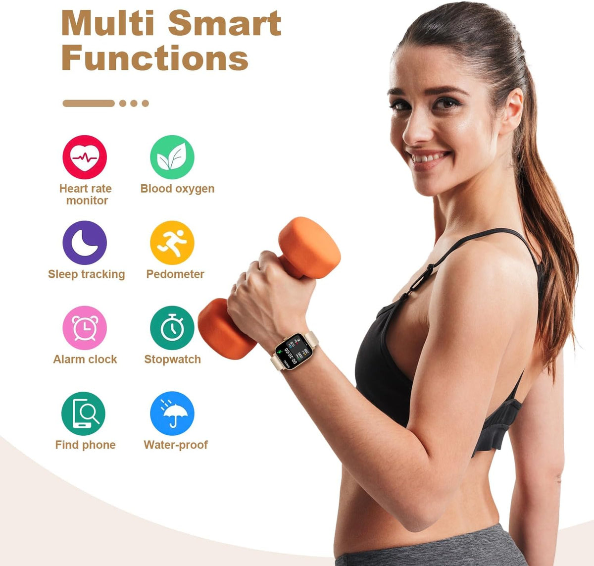 Waterproof Unisex Bluetooth Smart Watch