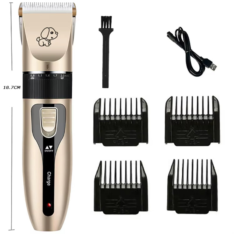 Professional Electric Pet Hair Trimmer Set With Ceramic Blade