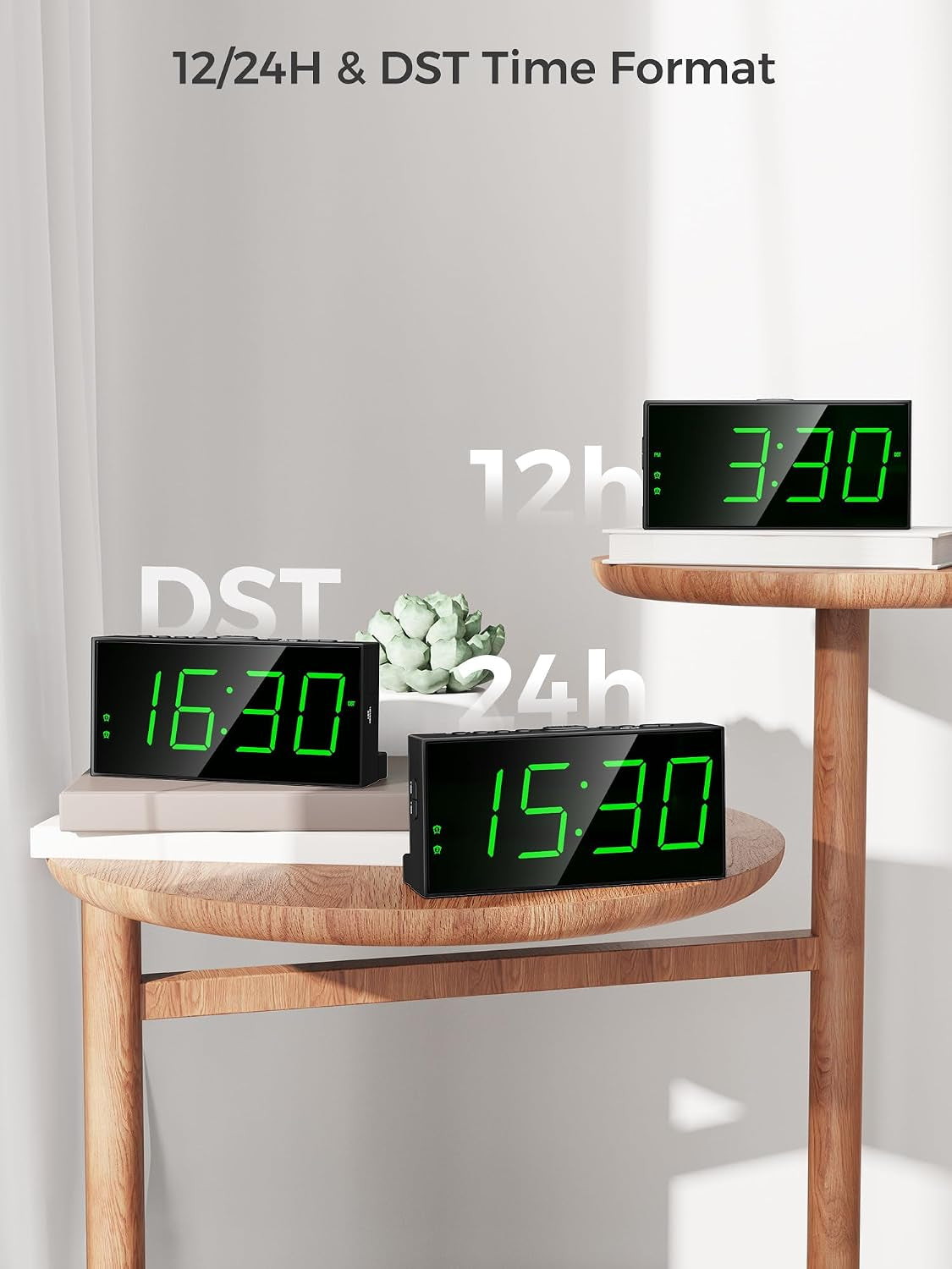Digital Alarm Clock With USB Charger