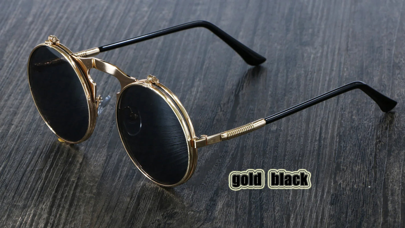 Sleek Unisex Circular Sunglasses With UV400 Protection 