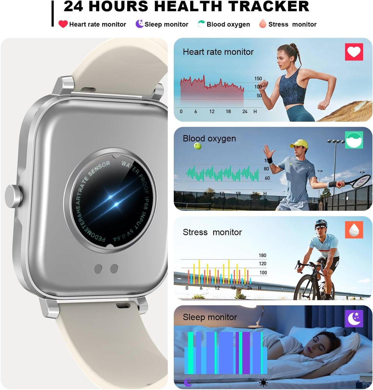 Waterproof Bluetooth Smart Watch Compatible With Any Phone
