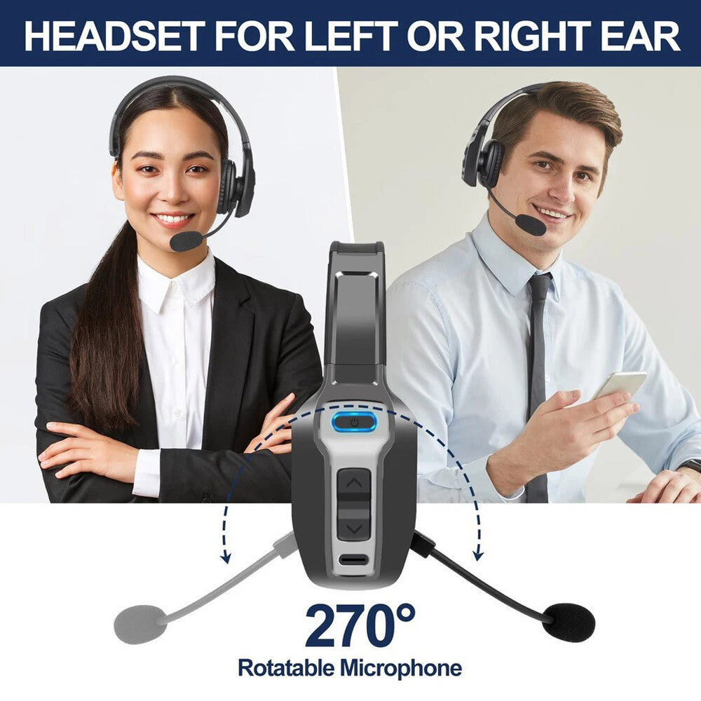 Wireless Bluetooth Trucker Headset With Noise Cancelling Technology & Microphone