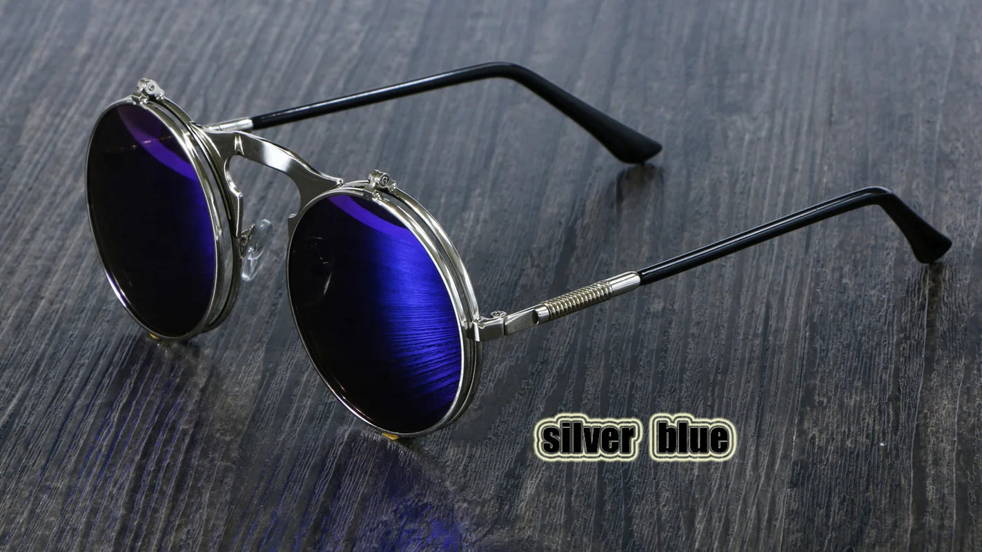 Sleek Unisex Circular Sunglasses With UV400 Protection 