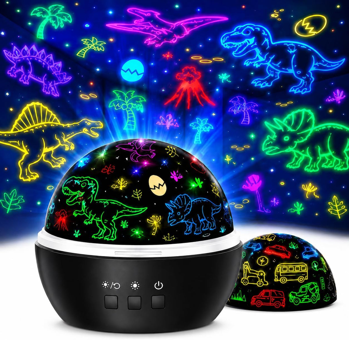 Rotating Multi-Color Nightlight Projector Lamp For Kids