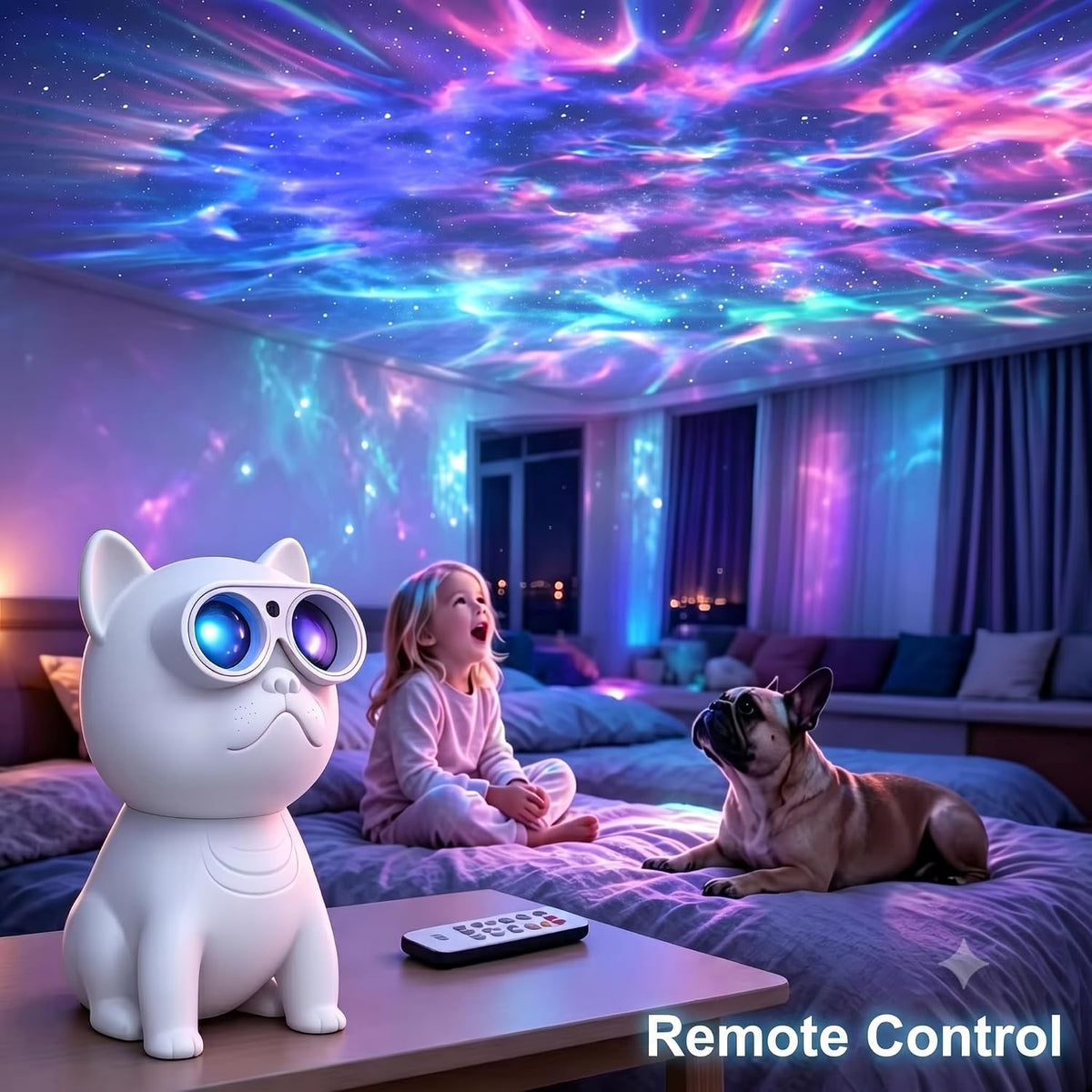 Cat Shaped Galaxy Projecting Night Light For Kids