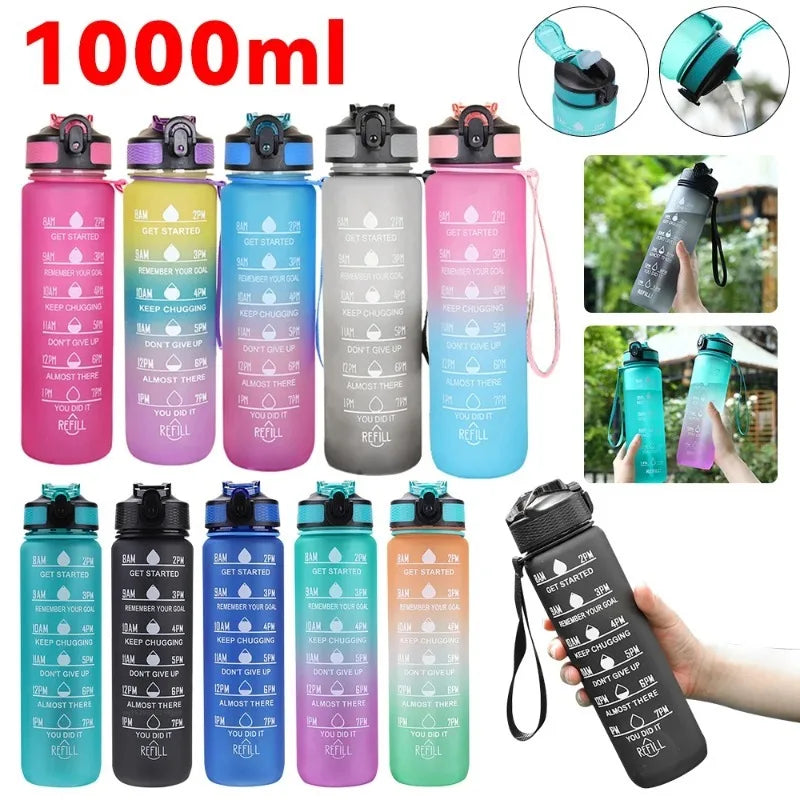 1L Leakproof Sport Water Bottle For Outdoors, Travel, and Fitness