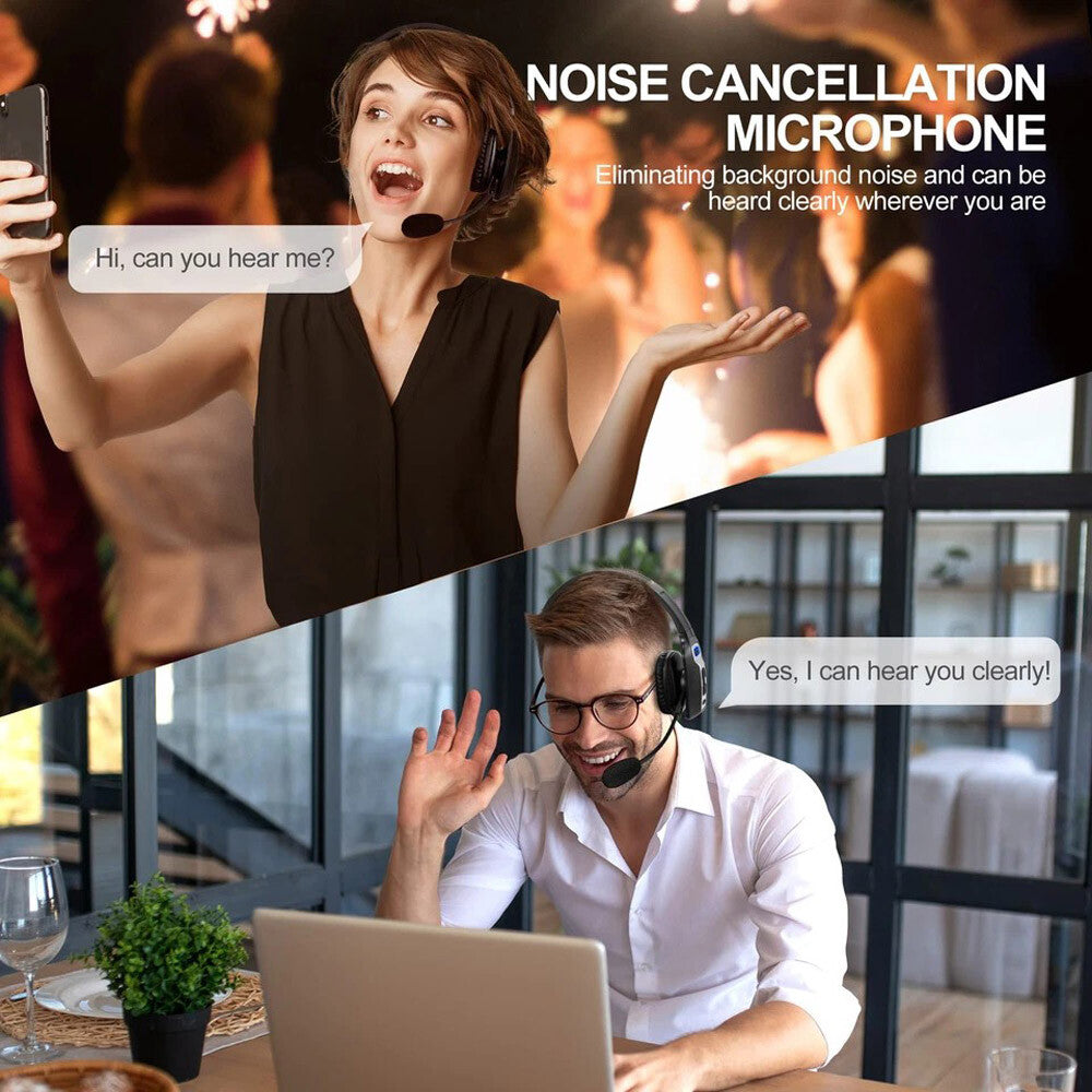 Wireless Bluetooth Trucker Headset With Noise Cancelling Technology & Microphone