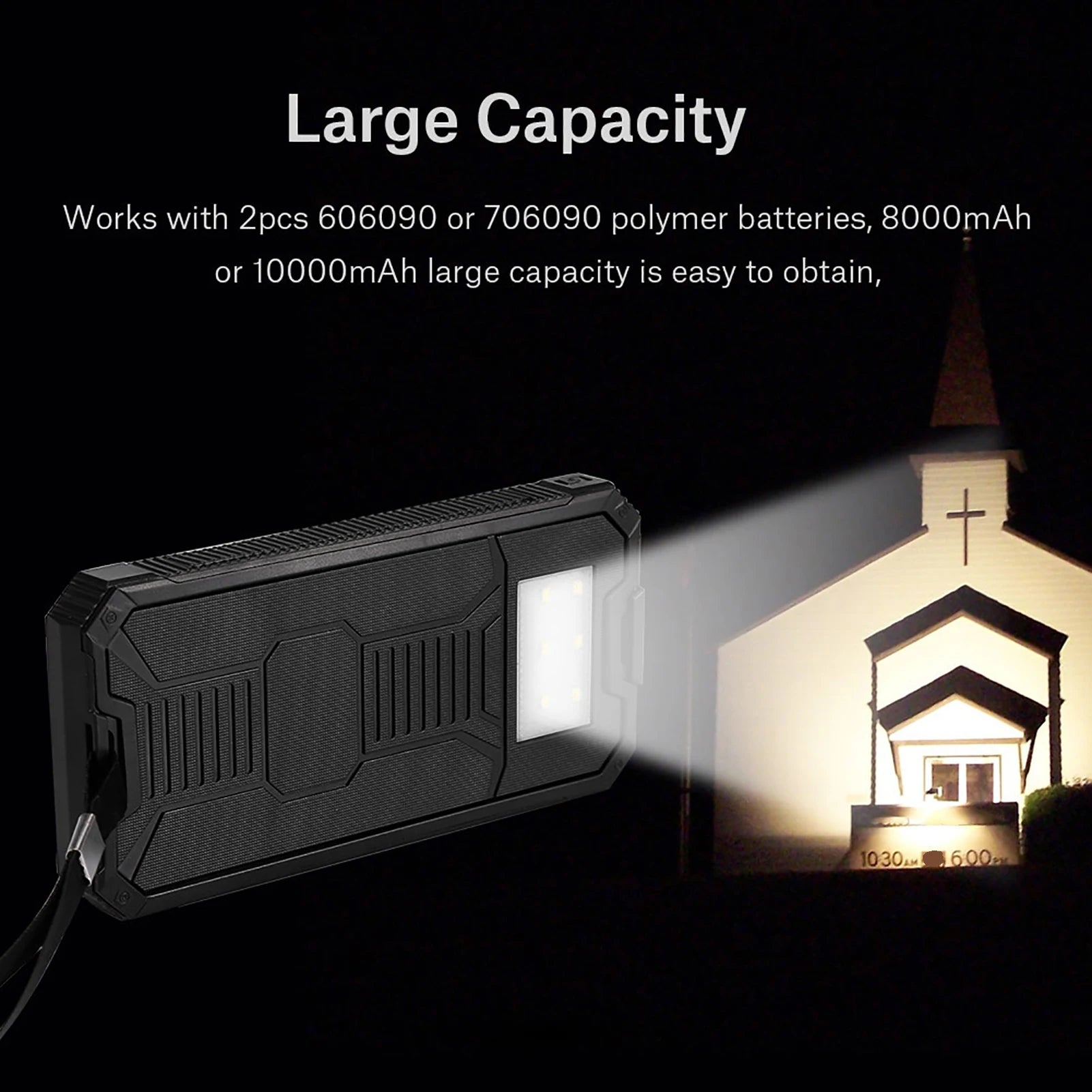 Portable 20000 mAh Power Bank with Dual USB Ports