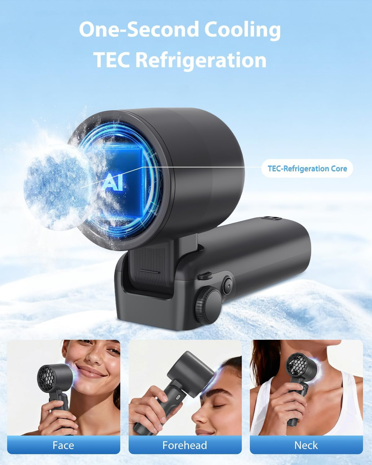 Portable Handheld Mini Turbo Fan with Ice Cooling