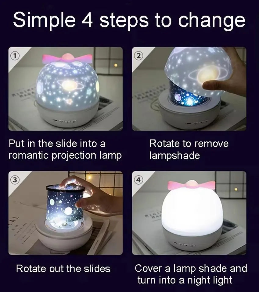 360° Rotating Night Light Projector For Kids