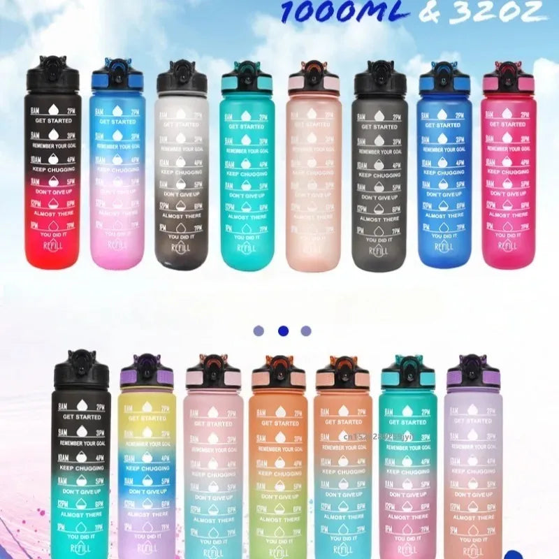 1L Leakproof Sport Water Bottle For Outdoors, Travel, and Fitness
