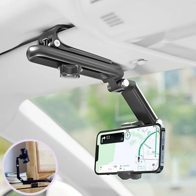 Universal Adjustable 360 Rotating Phone Holder for Sun Visor
