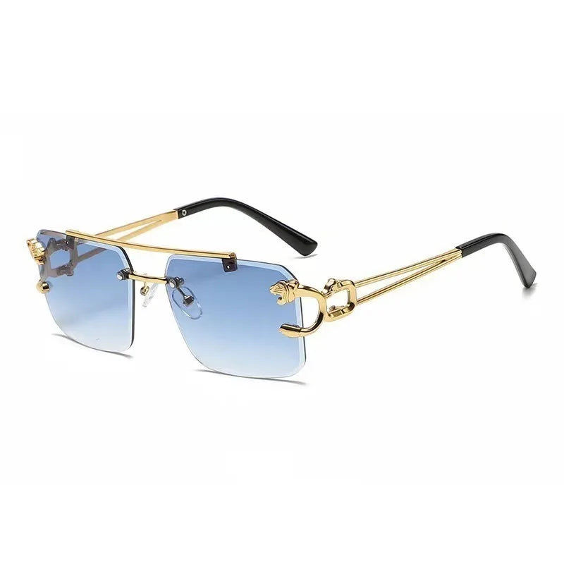 Unisex Designer Gradient Rimless Eyewear With UV400 Protection