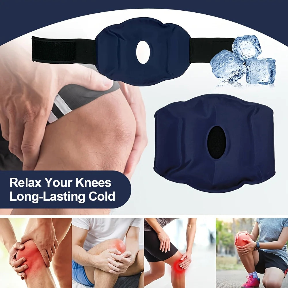 Adjustable Ice/Heat Compression Wrap For Knee