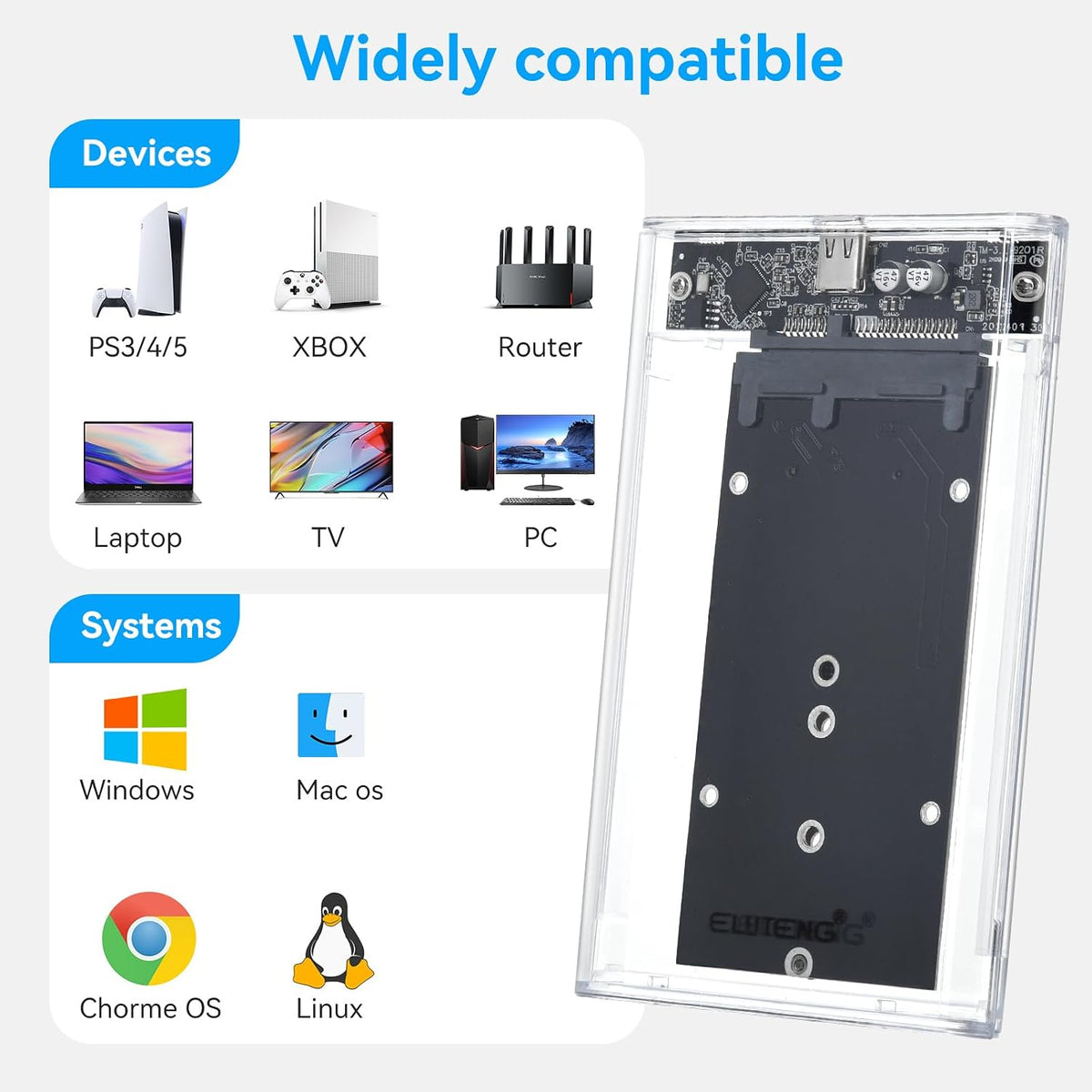 Lightweight USB Hard Drive With Up To 4TB Of Space